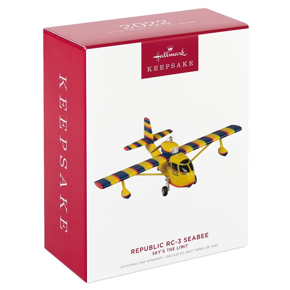 New! Republic RC-3 Seabee Airplane Hallmark Keepsake Christmas Ornament Seaplane